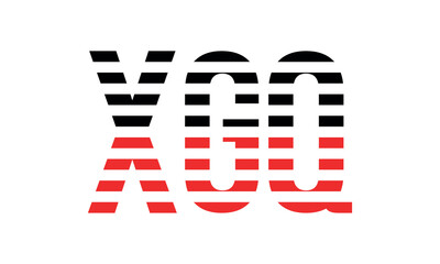 XGQ three initial letter iconic line negative space minimal logo design vector template. monogram, abstract, wordmark, business, typography, minimalist, brand, company, flat, modern, unique, simple