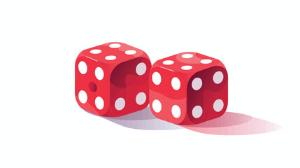 red dice on white