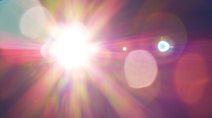 Fototapeta premium Light Leak, Professional Optical Lens Flare Overlay, Copy paste area for texture 
