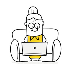 Granny sitting in an armchair