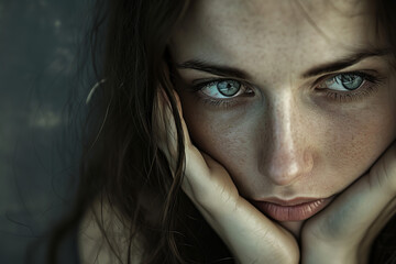 A woman suffering with pain