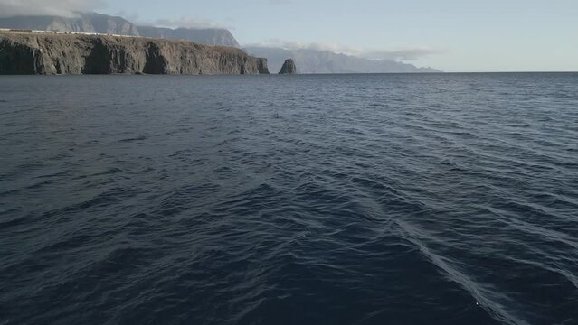 Impressive cliffs of the North Sea of Gran Canaria, recording the Canary Islands with Drone in 4K 