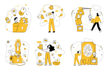 Conceptual innovation vector illustration. Breakthroughs transform into opportunities in crucible creativeness Progress flourishes where uniqueness and conceptual innovation intersect Conceptual