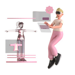 Avatar Metaverse Cyber Digital World