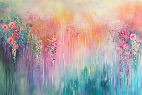 Naklejki "Vibrant Spring: A Masterpiece", spring art
