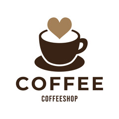Vector logo template. Coffee love