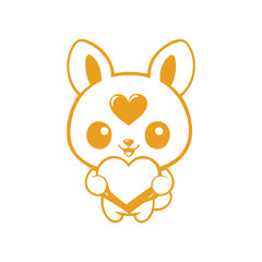 Cat Doll with Love Illustration