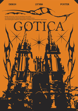 Grunge gothic poster . In Gothcore style, print for streetwear, for jacket, t-shirt or sweatshirt. Set of vector prints 