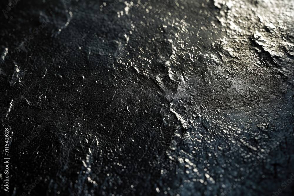 Aufkleber a close up view of a wet surface with water droplets. perfect for illustrating concepts of moisture,