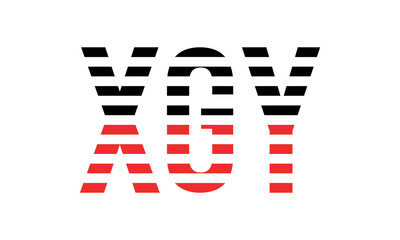 XGY three initial letter iconic line negative space minimal logo design vector template. monogram, abstract, wordmark, business, typography, minimalist, brand, company, flat, modern, unique, simple