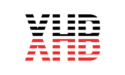 XHB three initial letter iconic line negative space minimal logo design vector template. monogram, abstract, wordmark, business, typography, minimalist, brand, company, flat, modern, unique, simple