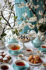 Spring Tea Party, spring art
