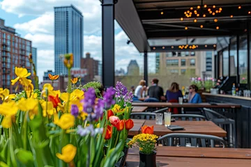 Foto op Plexiglas Inviting Spring Rooftop Bar Image, spring art © Dolgren