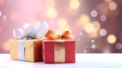 Gift box background with copy space for Christmas gifts, holiday or birthday