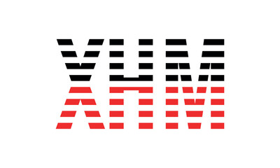 XHM three initial letter iconic line negative space minimal logo design vector template. monogram, abstract, wordmark, business, typography, minimalist, brand, company, flat, modern, unique, simple