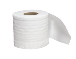 white tissue paper roll isolated