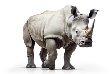 Naklejka premium Rhino isolated on a white background