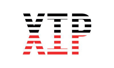 XIP three initial letter iconic line negative space minimal logo design vector template. monogram, abstract, wordmark, business, typography, minimalist, brand, company, flat, modern, unique, simple