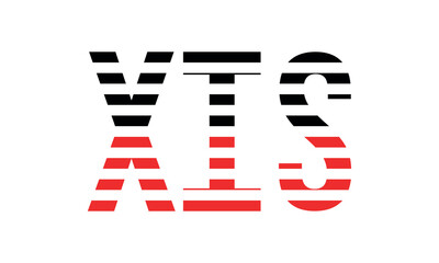 XIS three initial letter iconic line negative space minimal logo design vector template. monogram, abstract, wordmark, business, typography, minimalist, brand, company, flat, modern, unique, simple