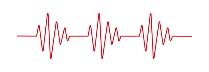 Cardiogram heart rhythm icon. Line heart pulse sign. Cardiology wave. Medicine graphic. Vector illustration. - obrazy, fototapety, plakaty
