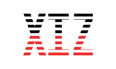 XIZ three initial letter iconic line negative space minimal logo design vector template. monogram, abstract, wordmark, business, typography, minimalist, brand, company, flat, modern, unique, simple