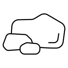 Fototapeta premium stone icon, rock icon