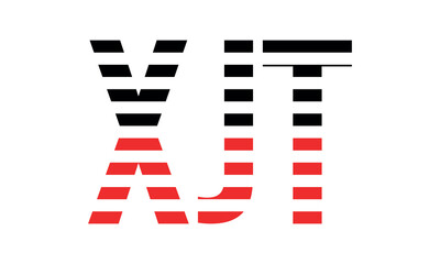 XJT three initial letter iconic line negative space minimal logo design vector template. monogram, abstract, wordmark, business, typography, minimalist, brand, company, flat, modern, unique, simple
