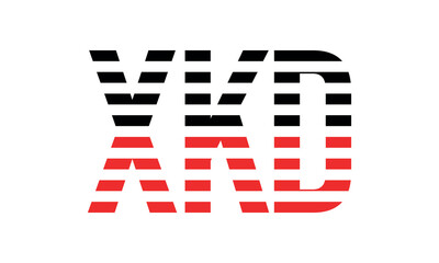 XKD three initial letter iconic line negative space minimal logo design vector template. monogram, abstract, wordmark, business, typography, minimalist, brand, company, flat, modern, unique, simple