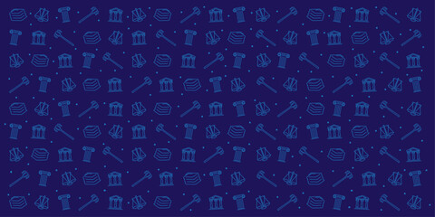 background with texture of lawyer symbols blue color design in vector