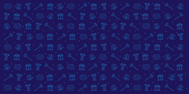 background with texture of lawyer symbols blue color design in vector