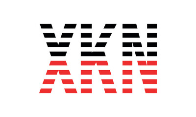 XKN three initial letter iconic line negative space minimal logo design vector template. monogram, abstract, wordmark, business, typography, minimalist, brand, company, flat, modern, unique, simple