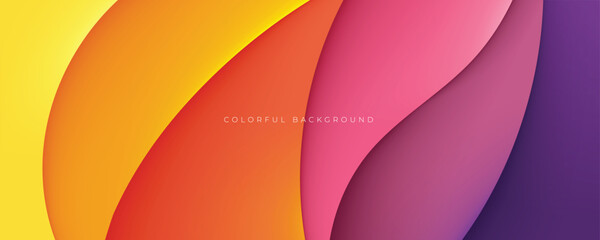 Abstract colorful wavy dimension layers background liquid shape vector ilustration.