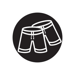 Fototapeta na wymiar Vector shorts icon logo vector design template