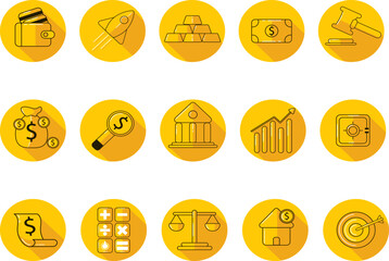 Finance Icon Set Collection