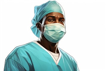 Fototapeta na wymiar portrait of a surgeon with mask
