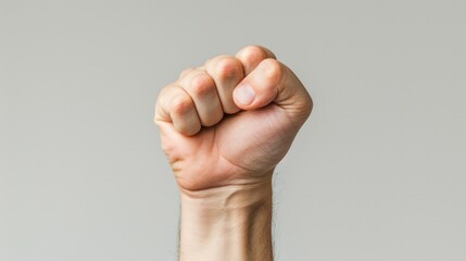 Hand forming a soft fist, shiny skin generative ai