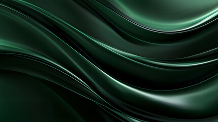 green abstract curve background