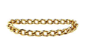 Obraz premium Jewel Gold Bracelet isolated on PNG Background. Generative Ai.