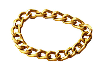 Jewel Gold Bracelet isolated on PNG Background. Generative Ai.