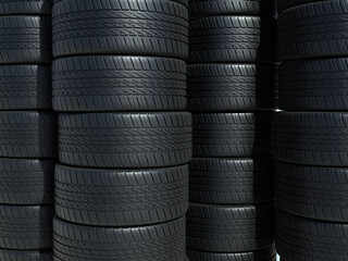 Obraz premium 3d render Automobile Tires (close-up) 