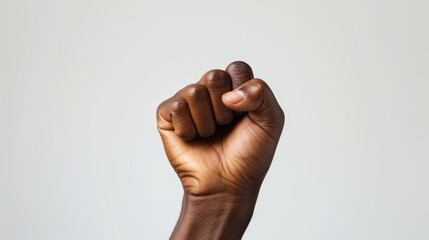 Hand forming a soft fist, shiny skin generative ai