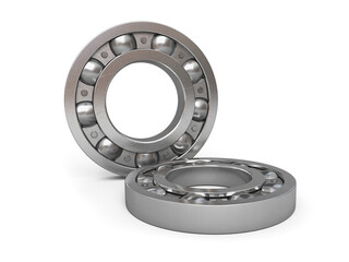 3d render Ball Bearing (Clipping path)