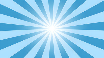 blue background of sunbeams arranged in a circle