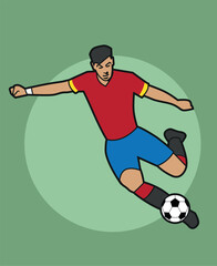 Spain soccer player vector illustration - 711559882