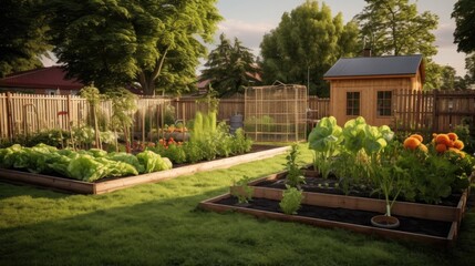 vegetable farming for family independence Urban concept 