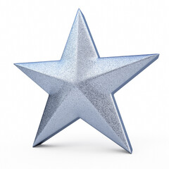Gray Star render (isolated on white and clipping path)
