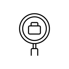 Find job outline icons, minimalist vector illustration ,simple transparent graphic element .Isolated on white background