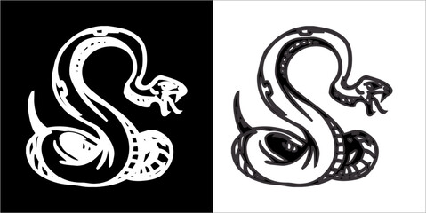  Illustration vector graphics of snake icon