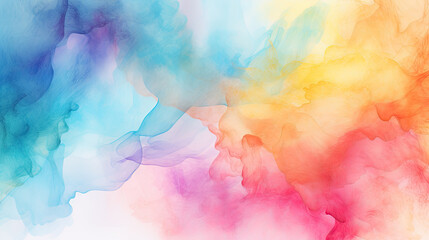 Vibrant hues dance freely in abstract watercolor, a kaleidoscope of creativity for stunning backgrounds