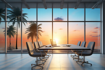 Fototapeta premium luxury modern conference room illustration
